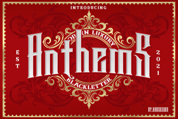 Anthems: A Bold Blackletter Font for Editorial Design