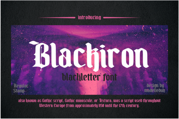 Blackiron: A Bold Blackletter Typeface for Editorial Design