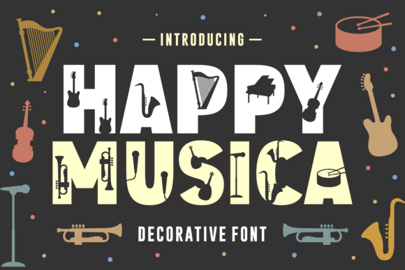 Happy Musica: A Playful Display Font for Editorial Design