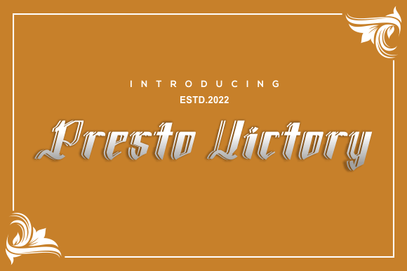 Presto Victory: The Bold Blackletter Font for Impact