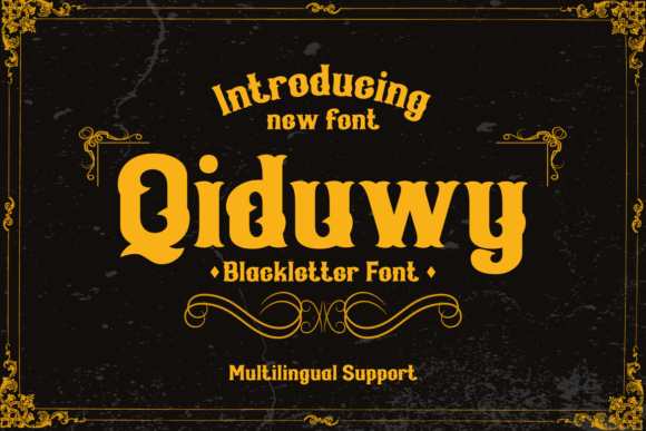 Qiduwy: A Bold Blackletter Typeface for Modern Branding