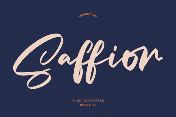 Saffior Font: A Bold Script for Editorial Design