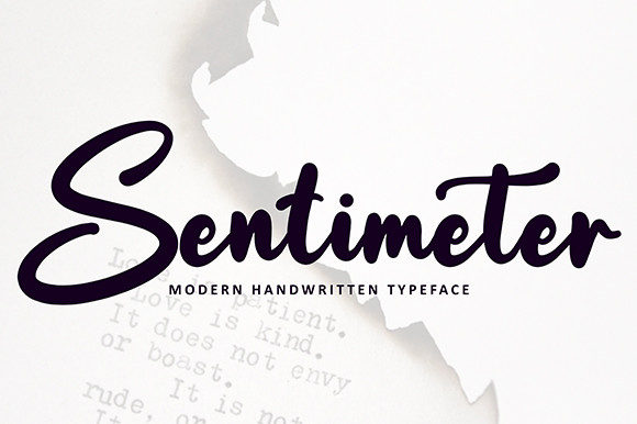 Sentimeter Font: Bold Handwritten Style for Brands